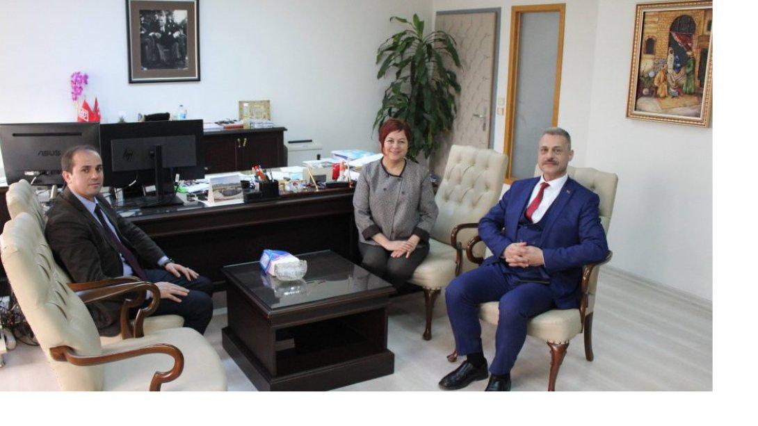 İlçe Milli Eğitim Müdürümüz Sayın Mustafa BAŞER, Akdeniz Üniversitesi Genel Sekreteri Sayın Güler ÇİĞDEM'i Makamında Ziyaret Etti.